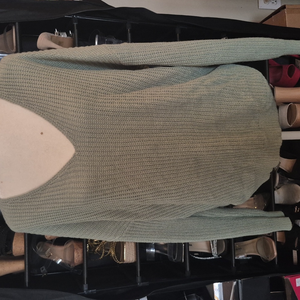 Forever 21 Olive V-Neck Sweater